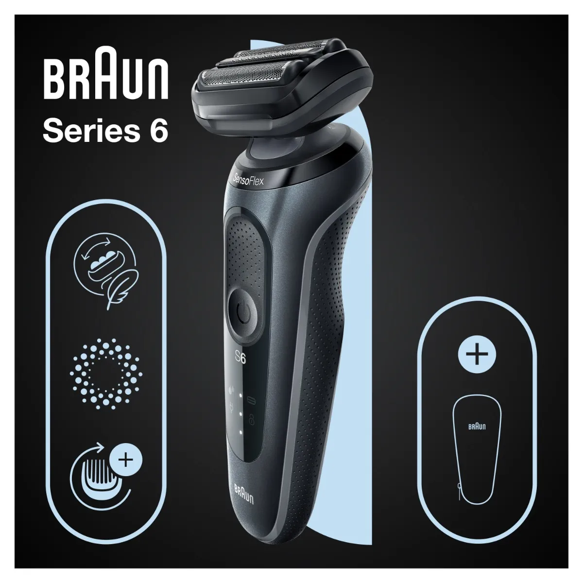 Braun Series 6 61-N1000s elektrický holicí strojek Black