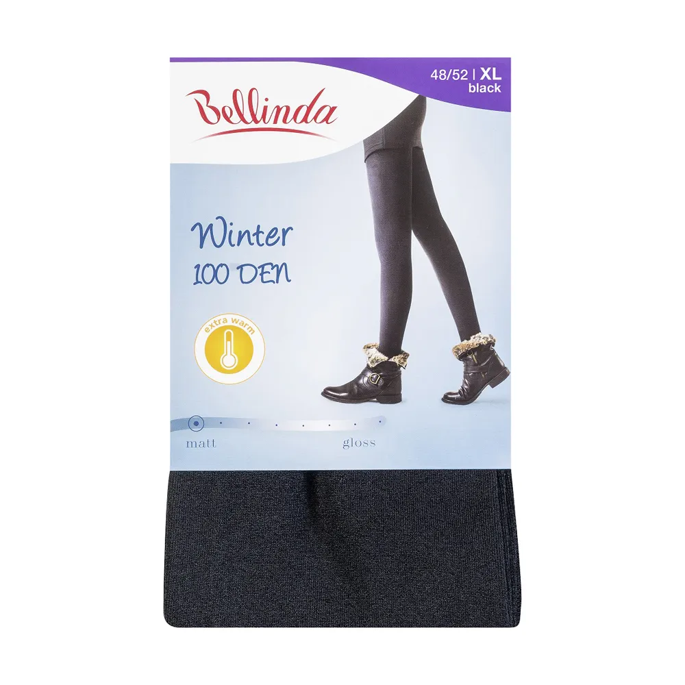Bellinda Winter 100 DEN vel. 52 dámské teplé punčochové kalhoty černé