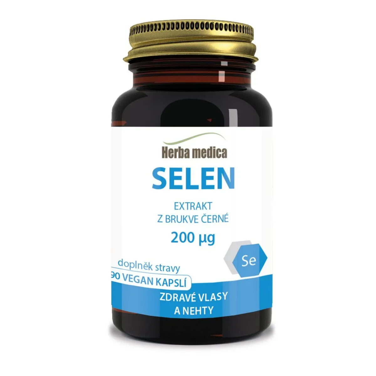 Herbamedica Selen Extrakt z brukve černé 200 µg 90 kapslí