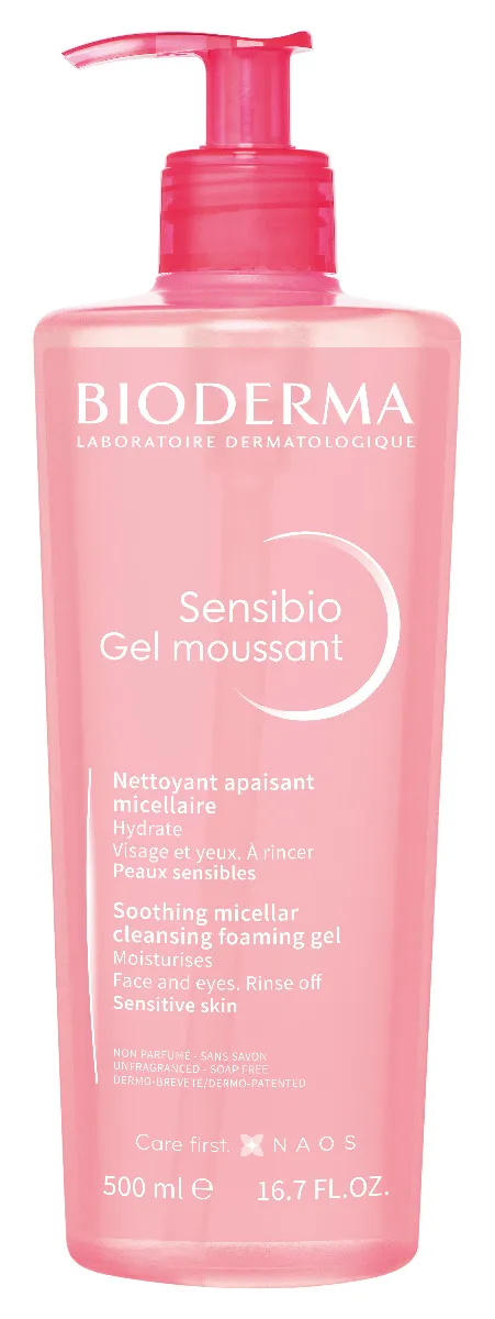 BIODERMA Sensibio Gel Moussant čisticí pěnivý gel pro citlivou pleť 500 ml