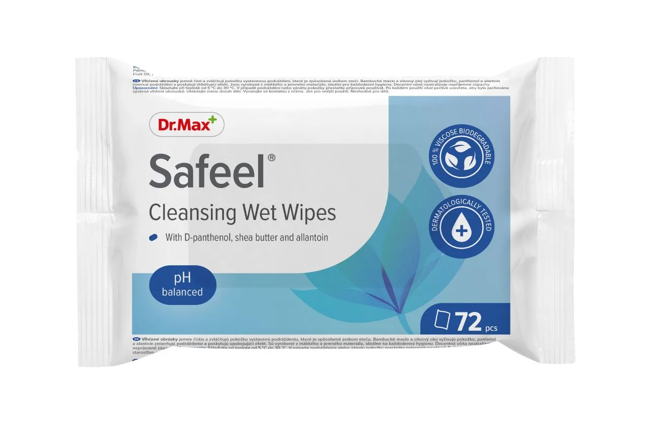 Dr. Max Safeel Cleansing Wet Wipes 72 ks