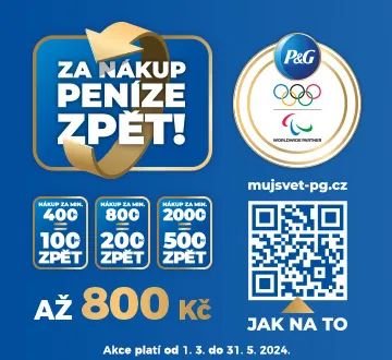 Procter Gamble CASHBACK (březen až květen 2024)