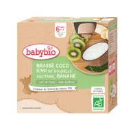Babybio Brassé Kiwi, banán a kokosové mléko