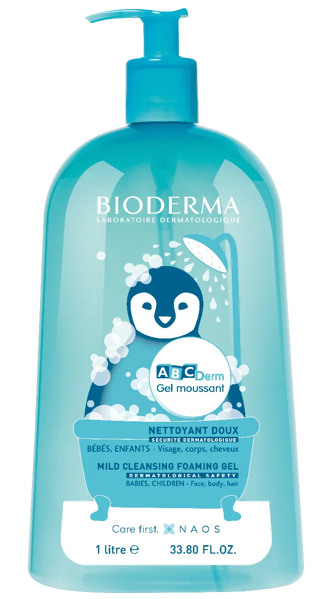 BIODERMA ABCDerm Moussant jemný čisticí gel 1 l