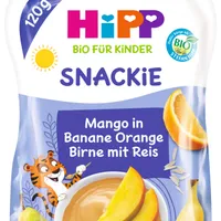 Hipp BIO SNACKIE hruška-pomeranč-mango-banán-rýže