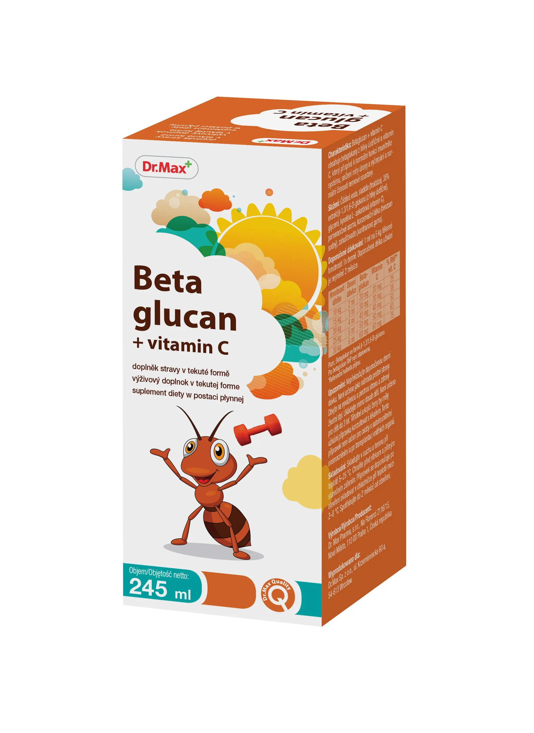 Dr. Max Betaglukan + vitamin C 245 ml