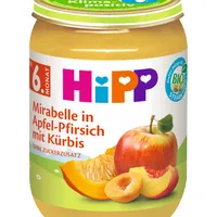 Hipp OVOCE BIO Jablko, broskve, mirabelky a máslová dýně