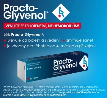 Procto-Glyvenol je schválený pro těhotné od 4. měsíce a při kojení (dodržujte doporučené dávkování!)