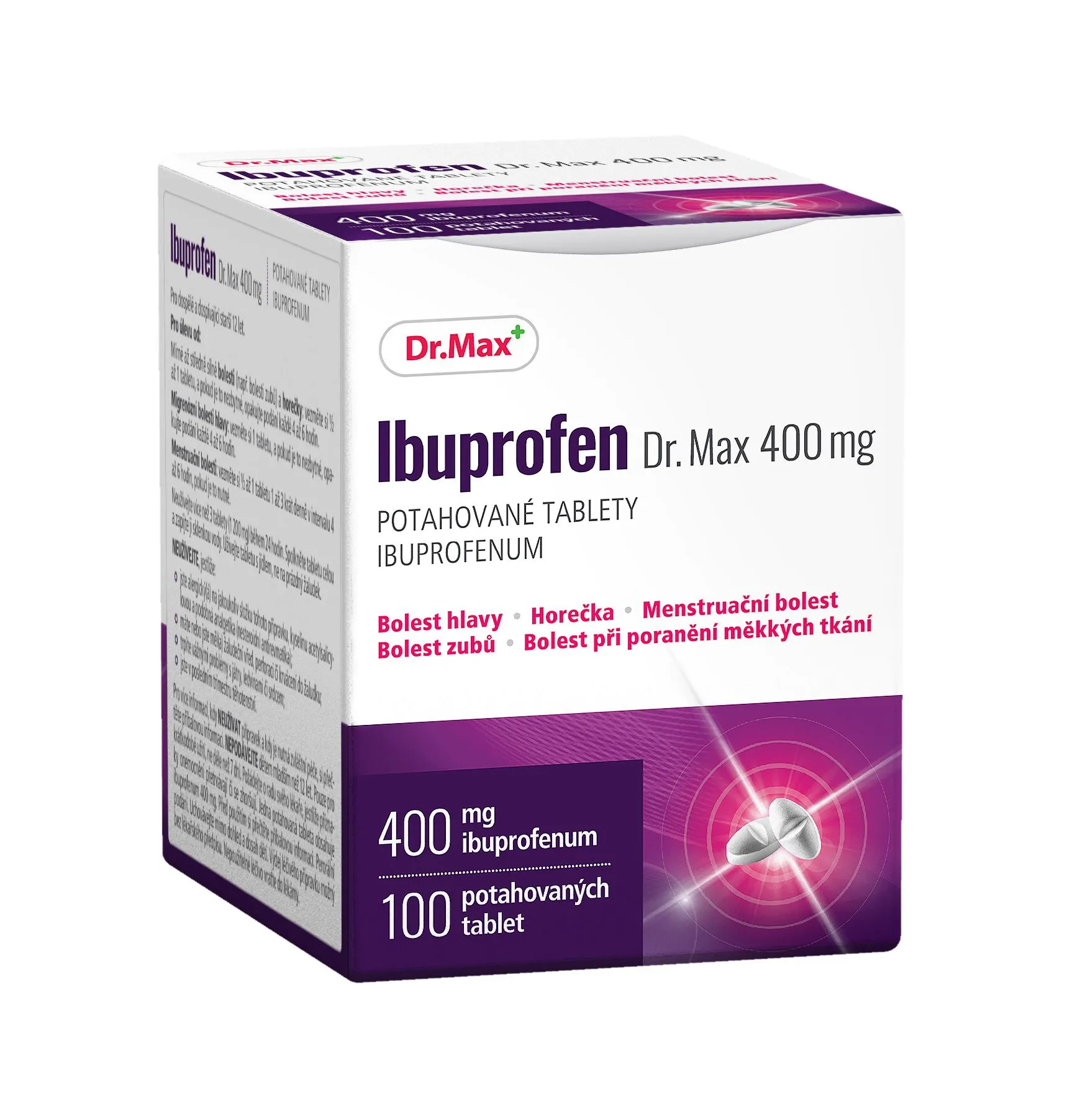 Dr. Max Ibuprofen 400 mg 100 potahovaných tablet