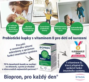 Biopron, pro každý den. Probiotické kapky s vitaminem D pro děti od narození.
