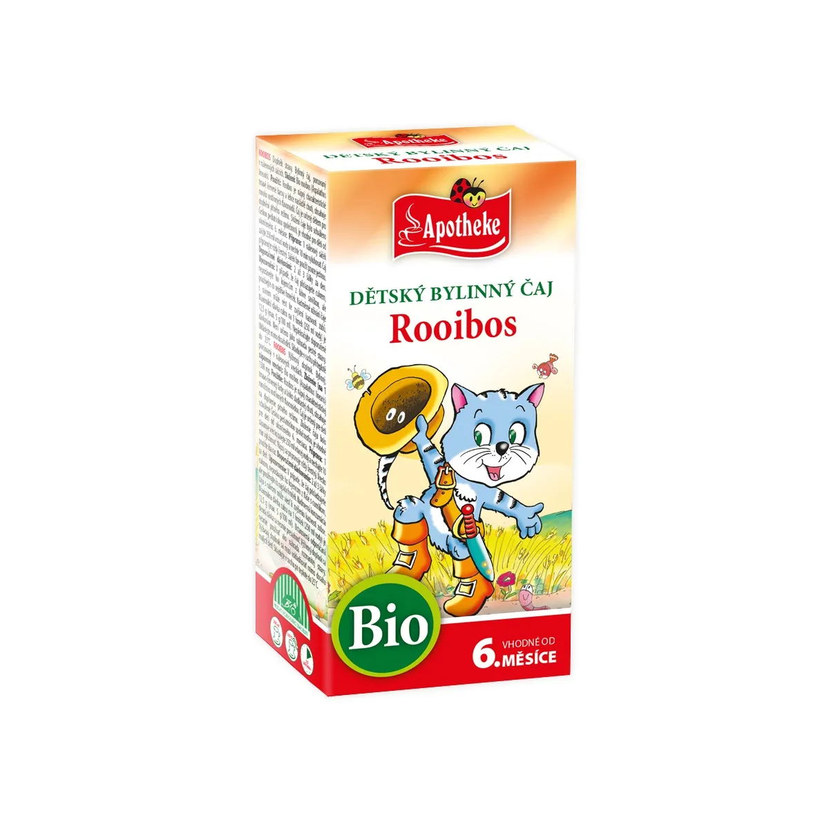Apotheke BIO Dětský čaj Rooibos pro běžné pití nálevové sáčky 20x1,5 g