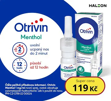 Otrivin Mentol 119 Kč (duben 2024)