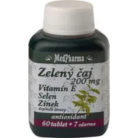 Medpharma Zelený čaj + vitamin E + Selen + Zinek