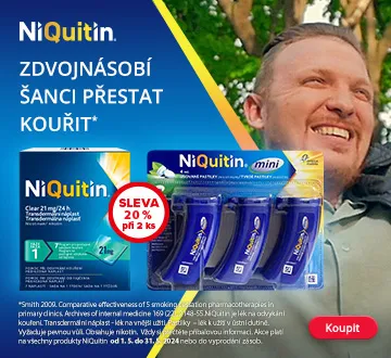 NiQuitin při 2 ks sleva 20% (květen 2024)