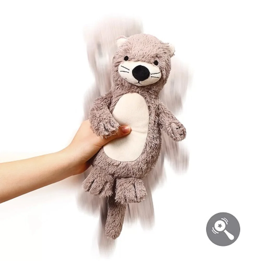 Babyono Plyšová hračka s chrastítkem Otter Maggie Vydra, béžovo-hnědá