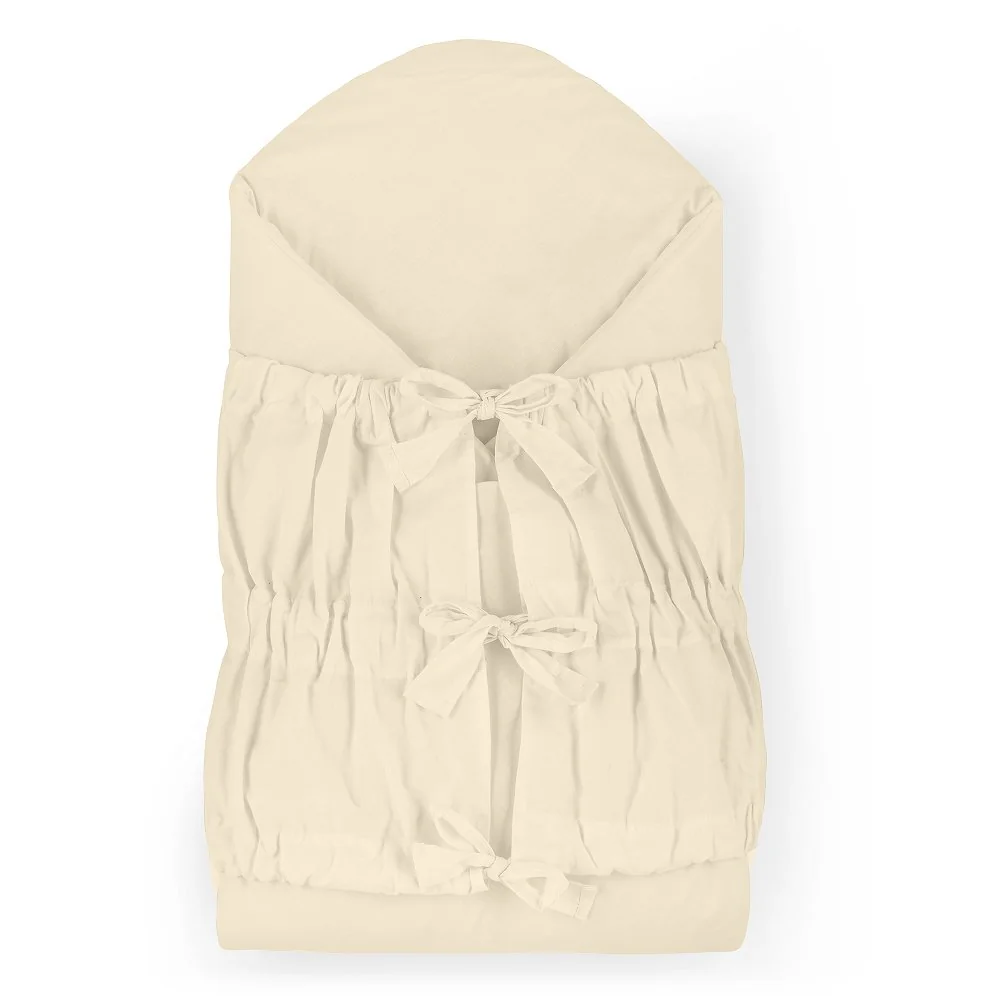 Petite&Mars Zavinovačka šněrovací Nurse s pevnou kokosovou vložkou Light Beige 75x75 cm