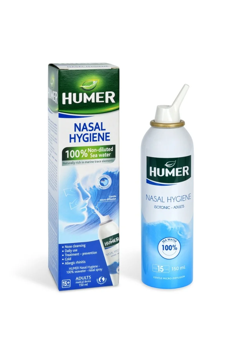 Humer Hygiena nosu pro dospělé 100% mořská voda 150 ml