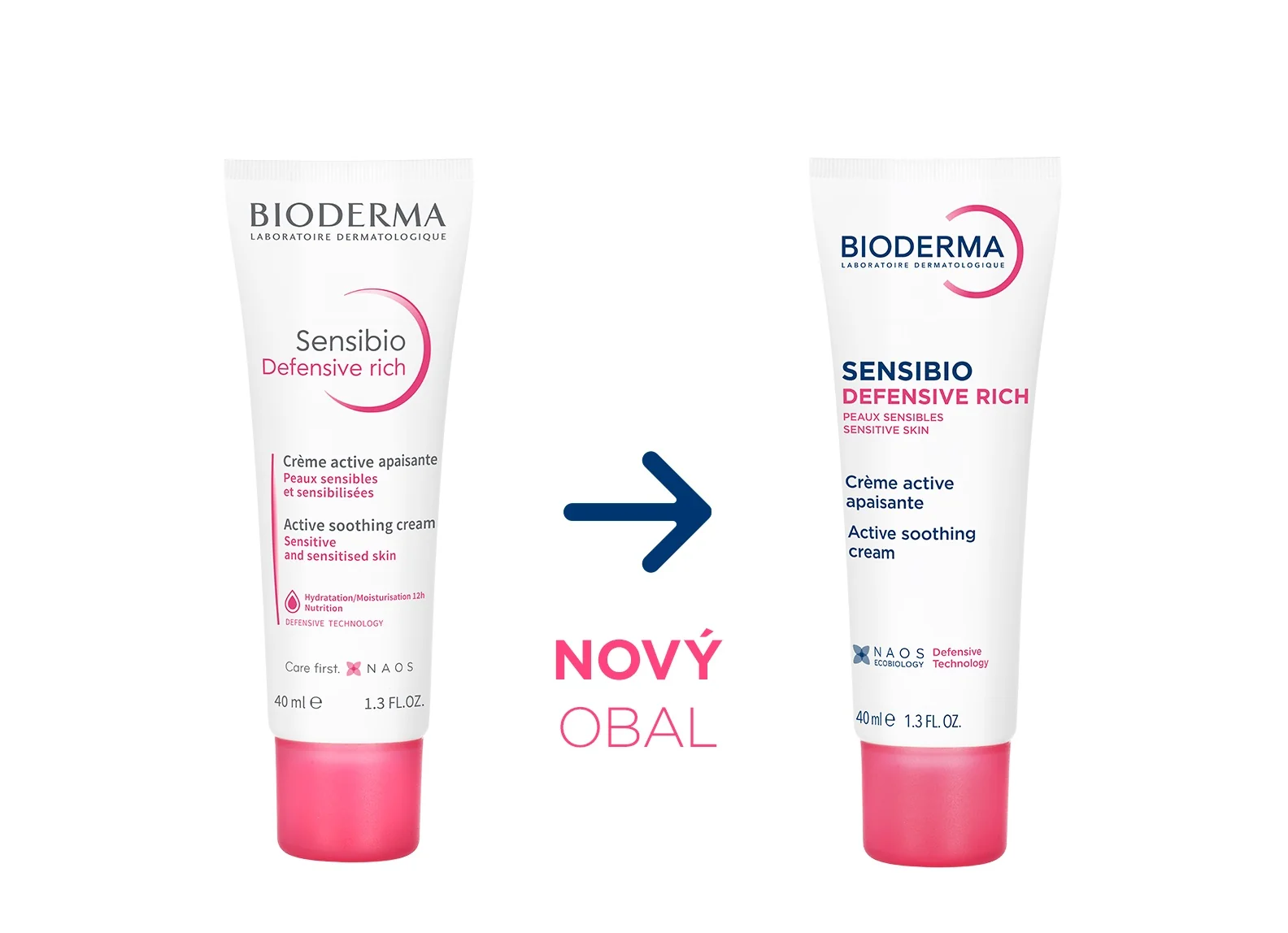 BIODERMA Sensibio Defensive rich aktivní zklidňujicí krém s výživnou texturou 40 ml
