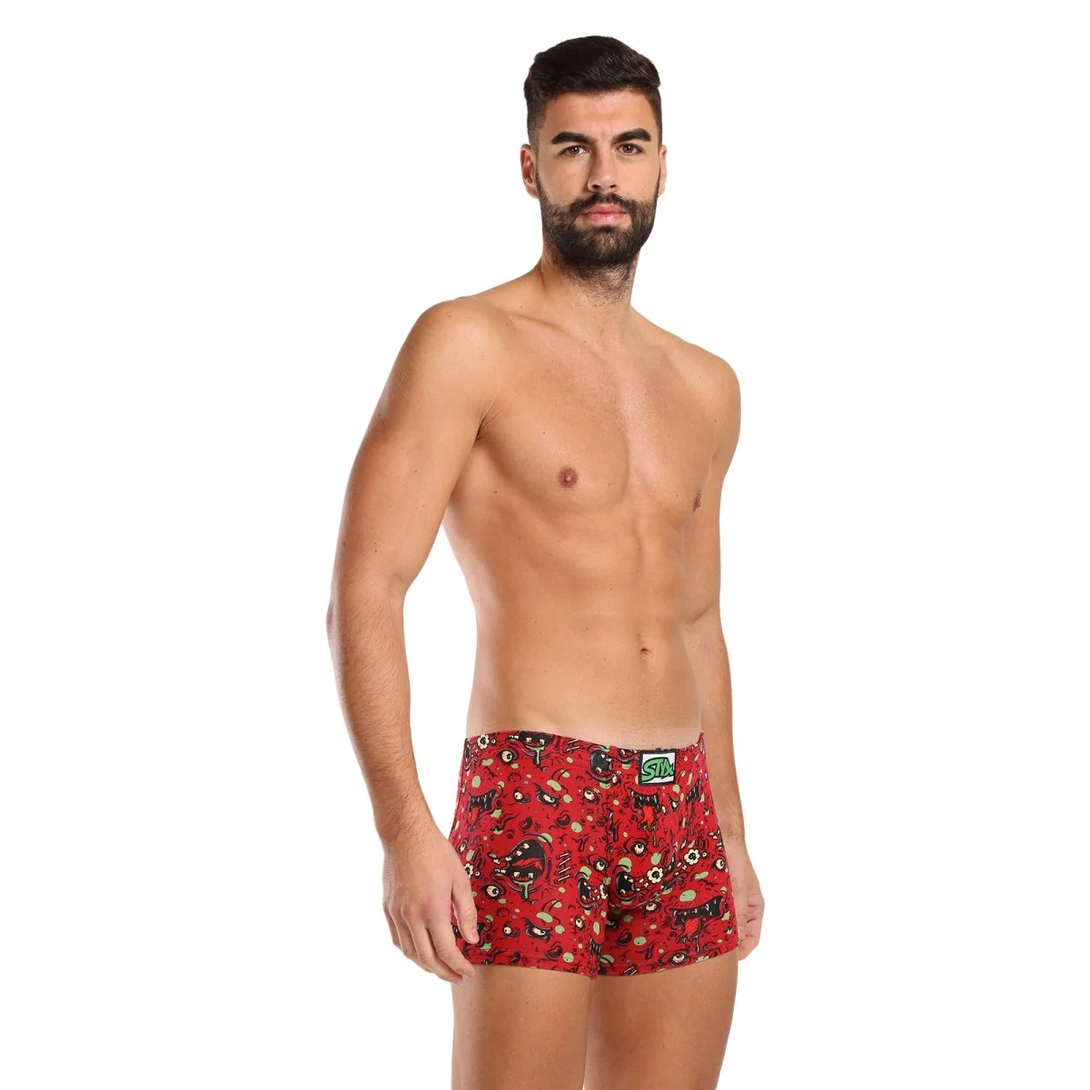 Styx Pánské boxerky long art klasická guma zombie (F1451) L