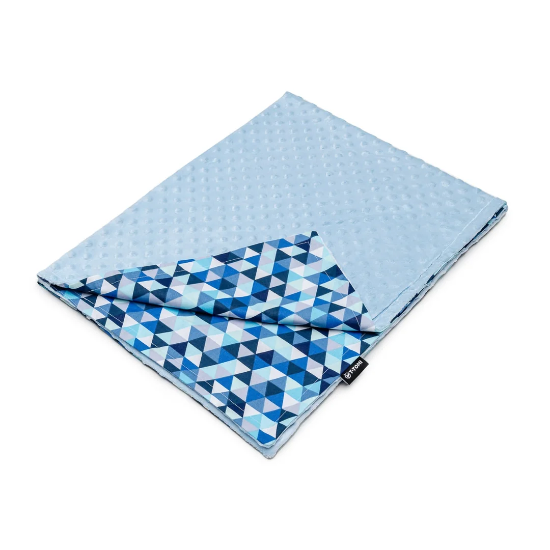 T-tomi MINKY Přikrývka Blue triangles