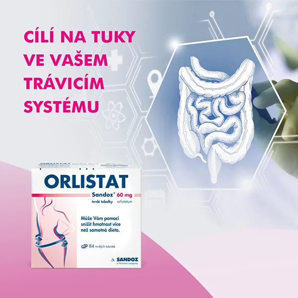 Orlistat Sandoz 60 mg 84 tobolek