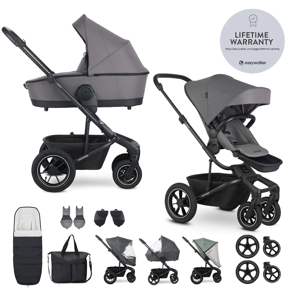 Easywalker Kočárek kombinovaný Harvey⁵ Pebble Grey XXL AIR