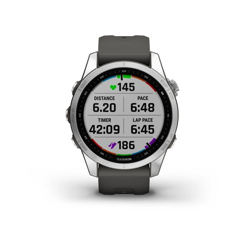 Garmin Fenix 7S Standard chytré hodinky Silver/Graphite
