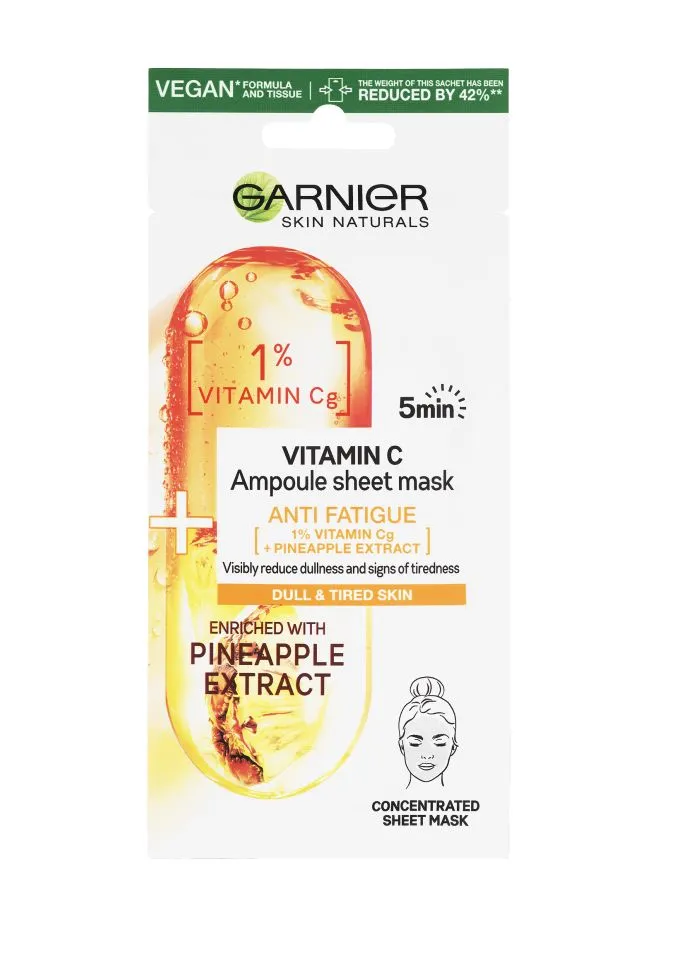 Garnier Skin Naturals Textilní maska s vitamínem C a extraktem z ananasu 15 g