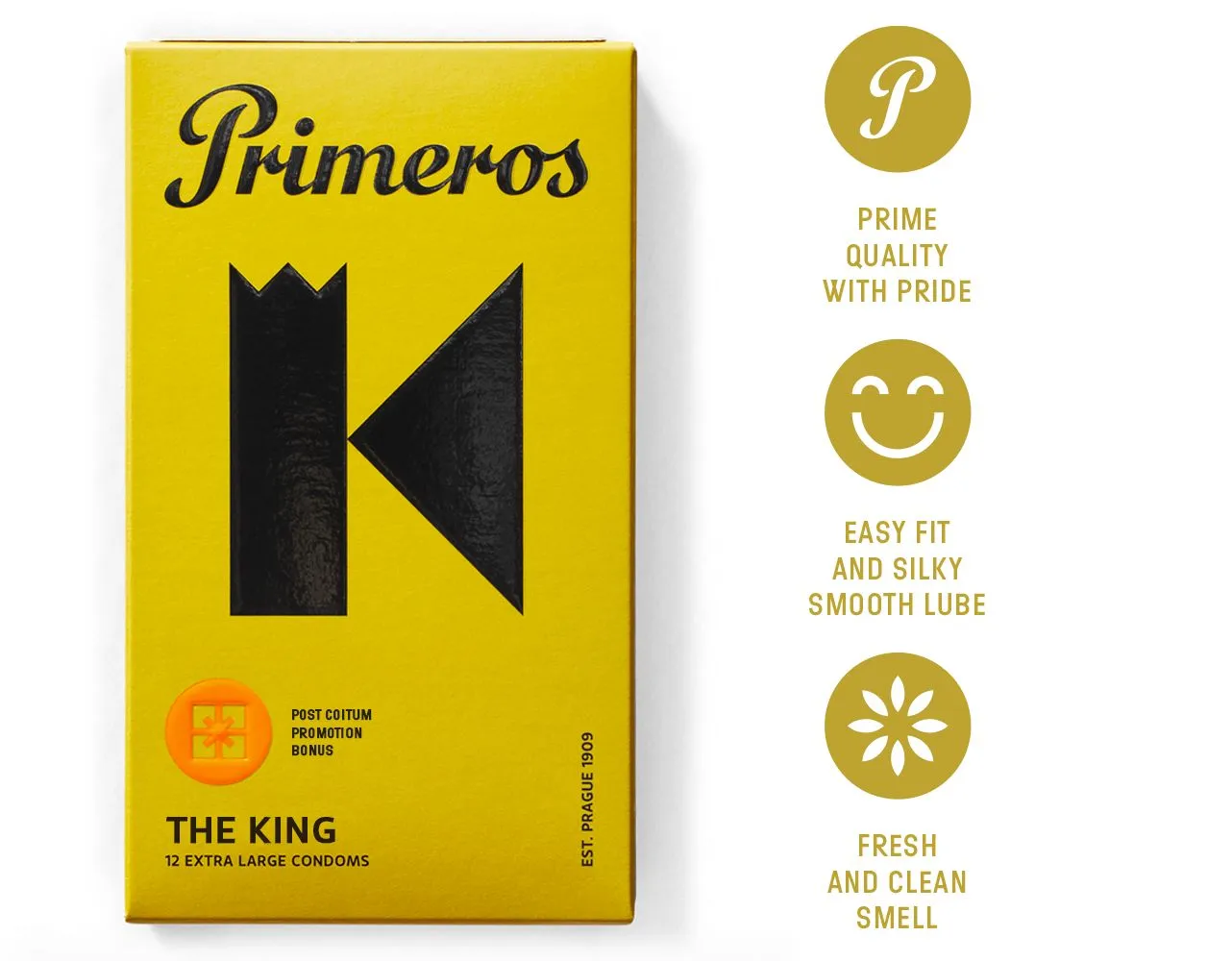 Primeros The King extra velké kondomy 12 ks