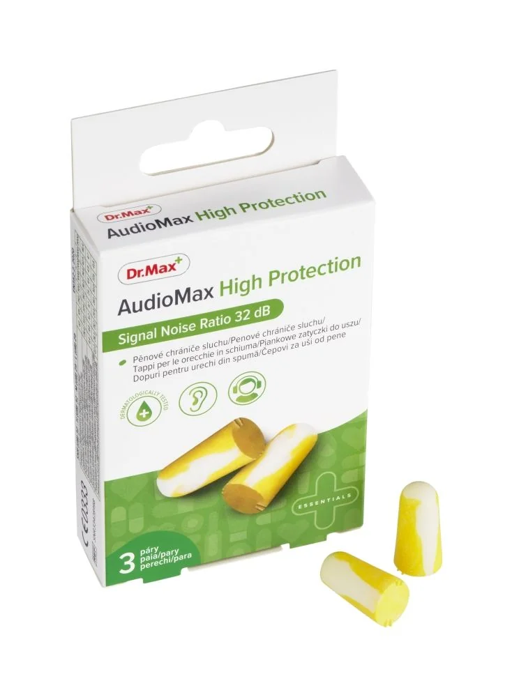 Dr. Max AudioMax High Protection 32 dB pěnové chrániče sluchu 3 páry