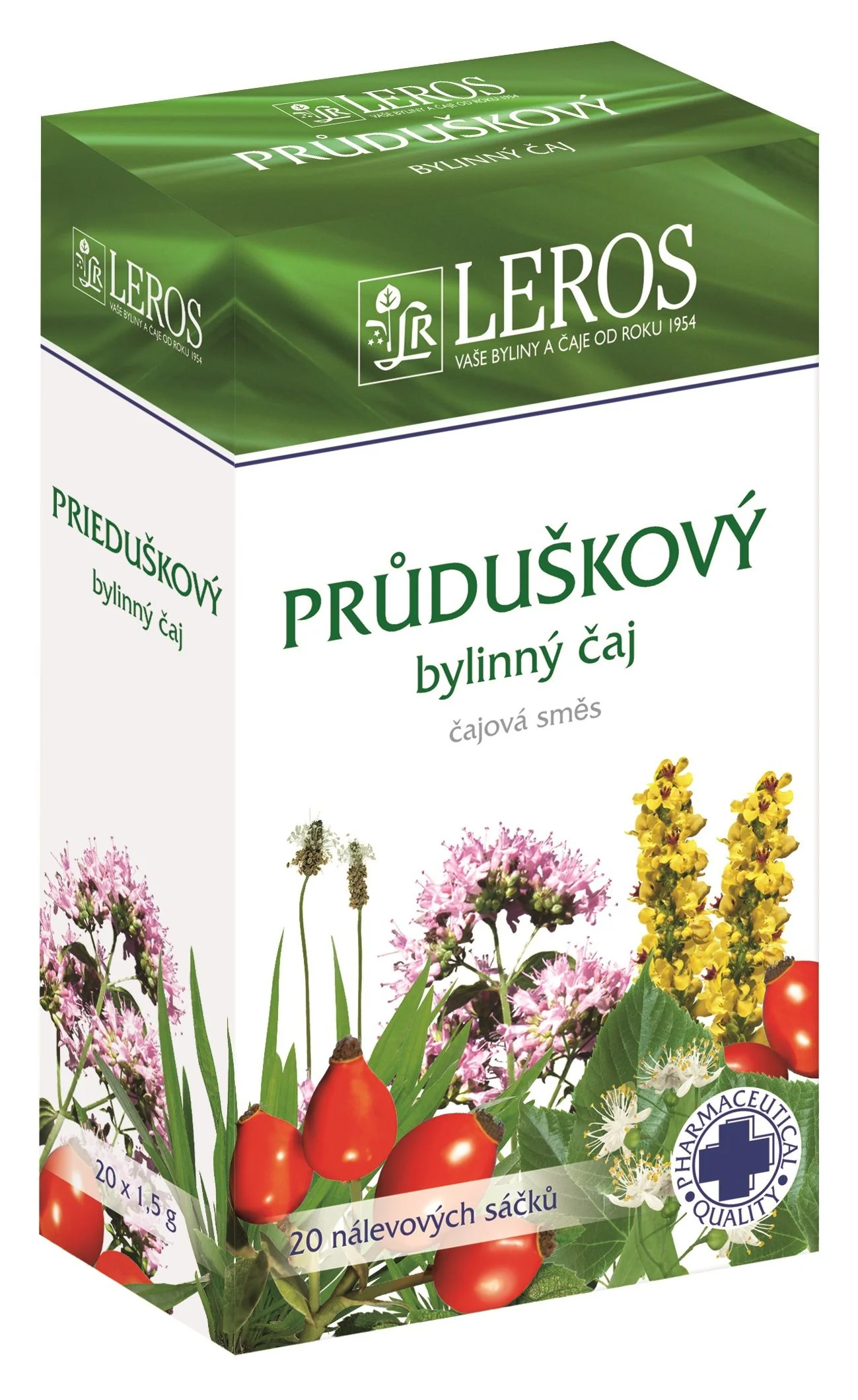 Leros Průduškový bylinný čaj porcovaný čaj 20x1,5 g