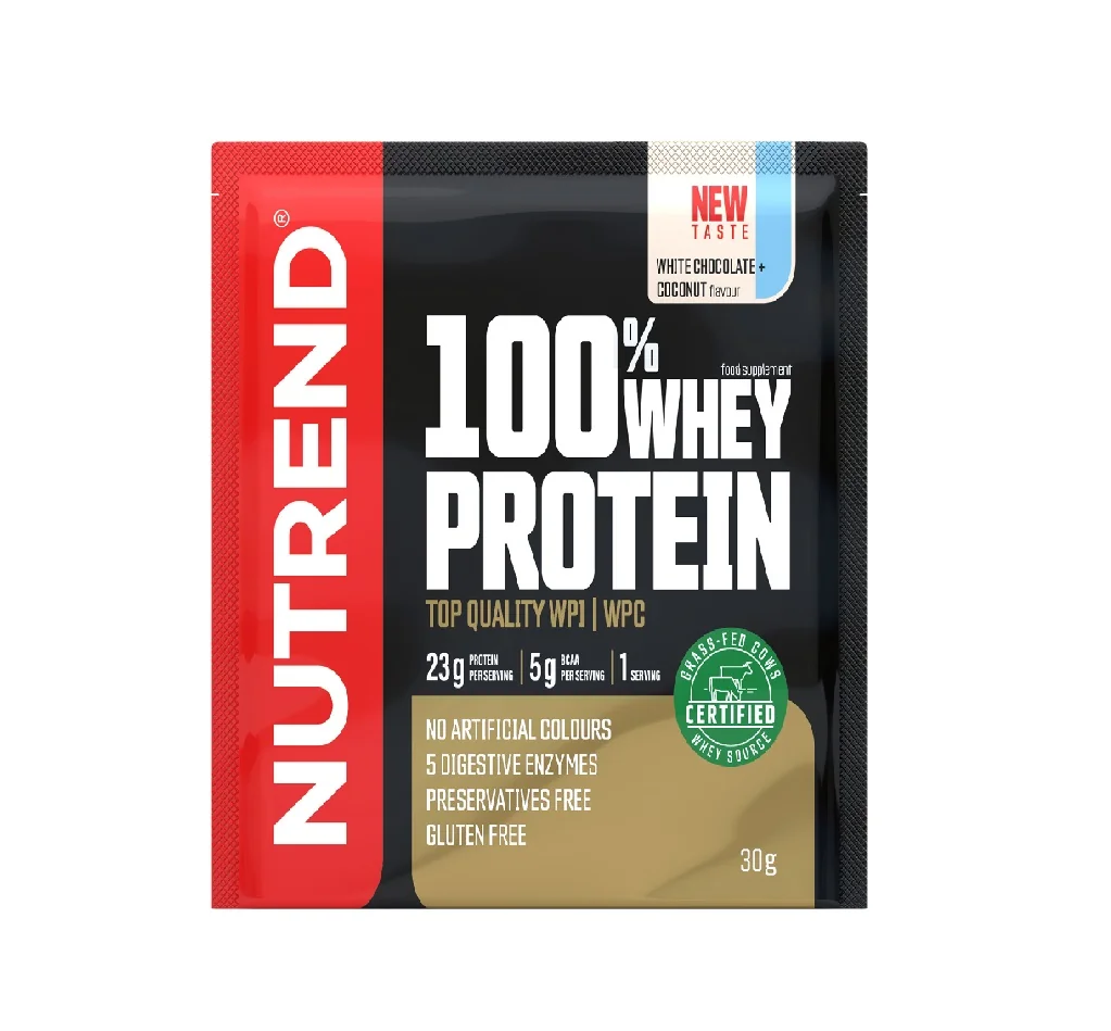 Nutrend 100% Whey Protein bílá čokoláda + kokos 30 g
