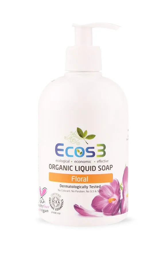 ECOS 3 Organické tekuté mýdlo Floral