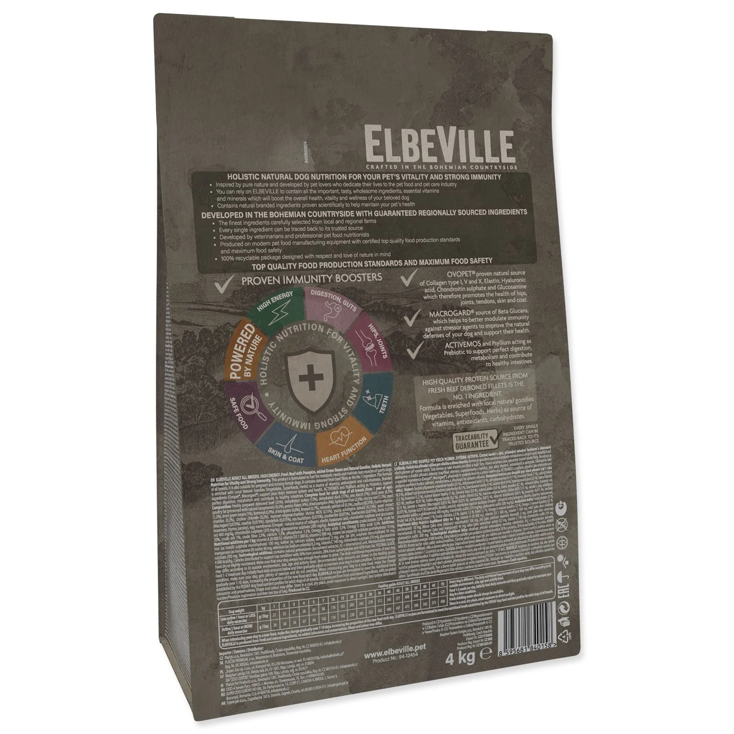 ELBEVILLE Krmivo Adult All Breeds High Energy Fresh Beef 4kg