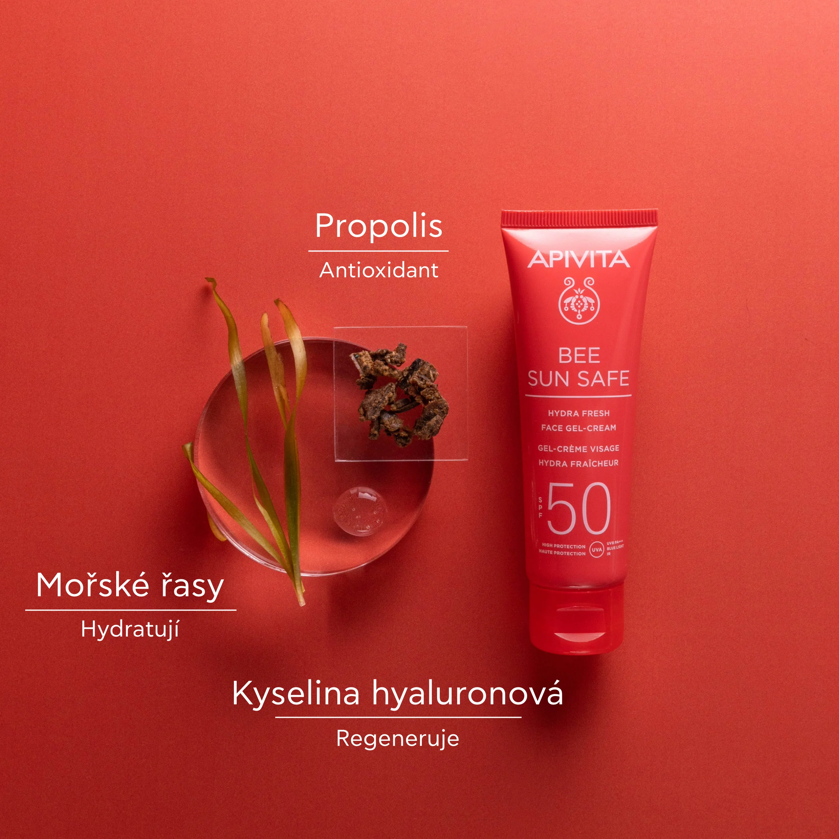 APIVITA Bee Sun Safe Hydra Fresh SPF50 pleťový gelový krém 50 ml