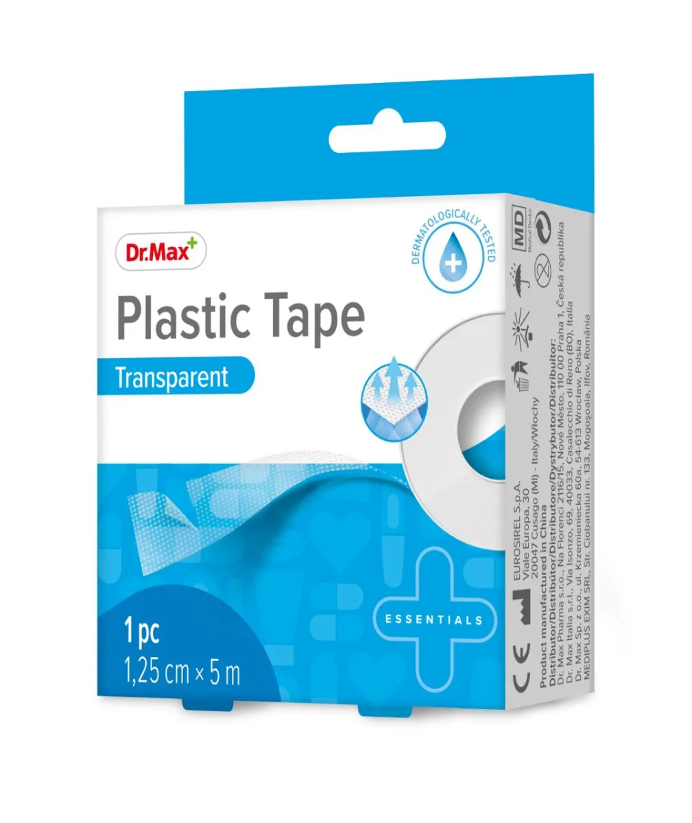 Dr. Max Plastic Tape Transparent 1,25cm x 5m 1 ks