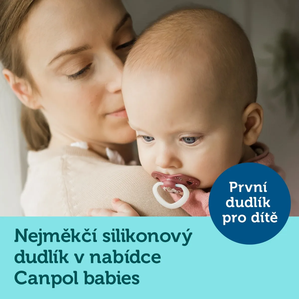 Canpol babies Set symetrických silikonových dudlíků 6-18m SLEEPY KOALA 2 ks růžový