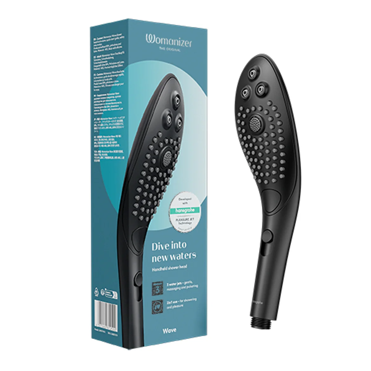 Womanizer Stimulační sprchová hlavice Wave black