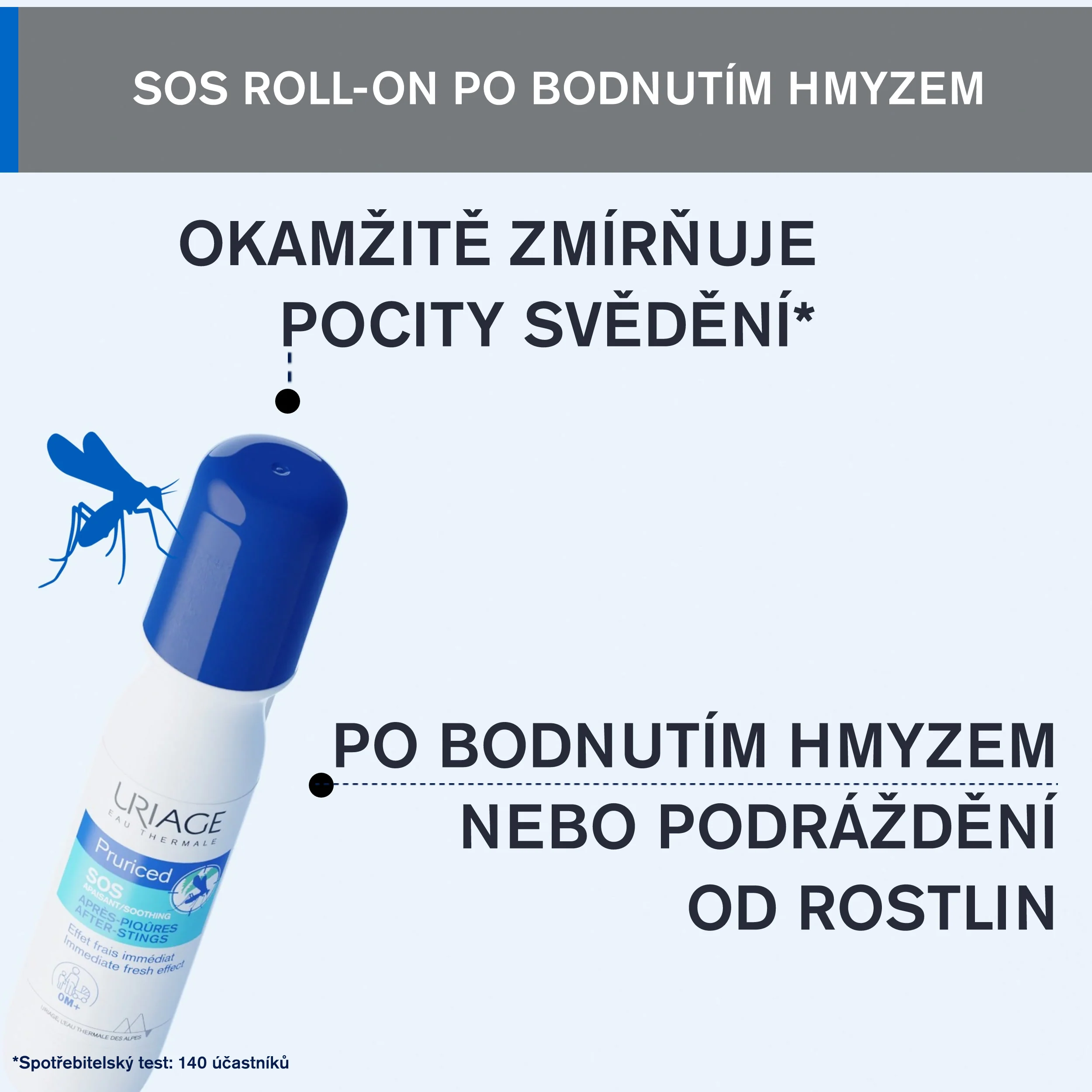 Uriage Pruriced SOS roll-on po bodnutí hmyzem 15 ml