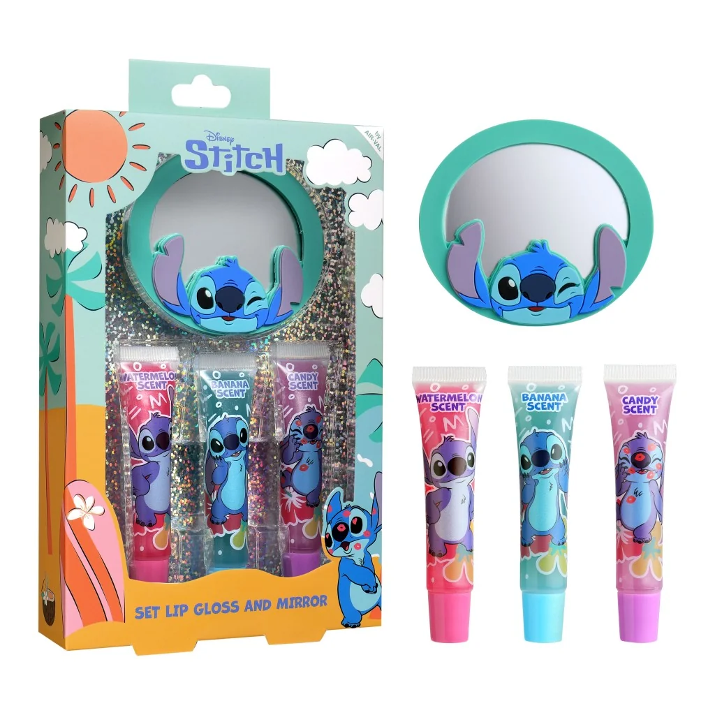 Air-Val Sada lesků na rty a zrcátko Stitch