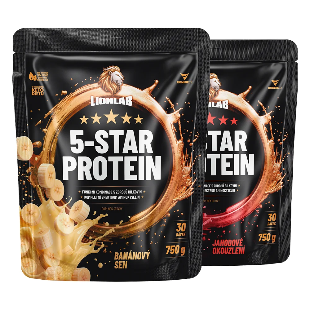 Lionlab 5-Star Protein AKCE 1+1 banán&jahoda