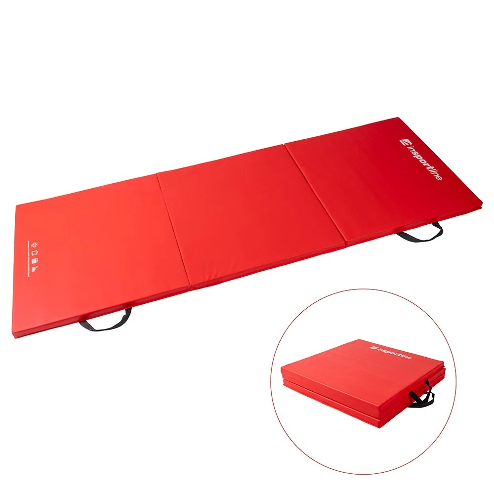 inSPORTline Skládací gymnastická žíněnka Trifold 180x60x5 cm červená