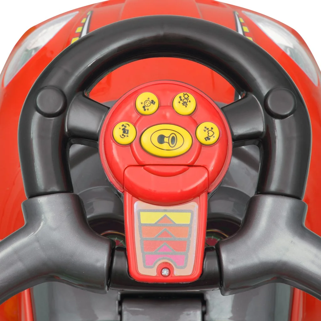 Baby Mix Dětské odrážedlo s vodící tyčí 3v1  Mega Car červené