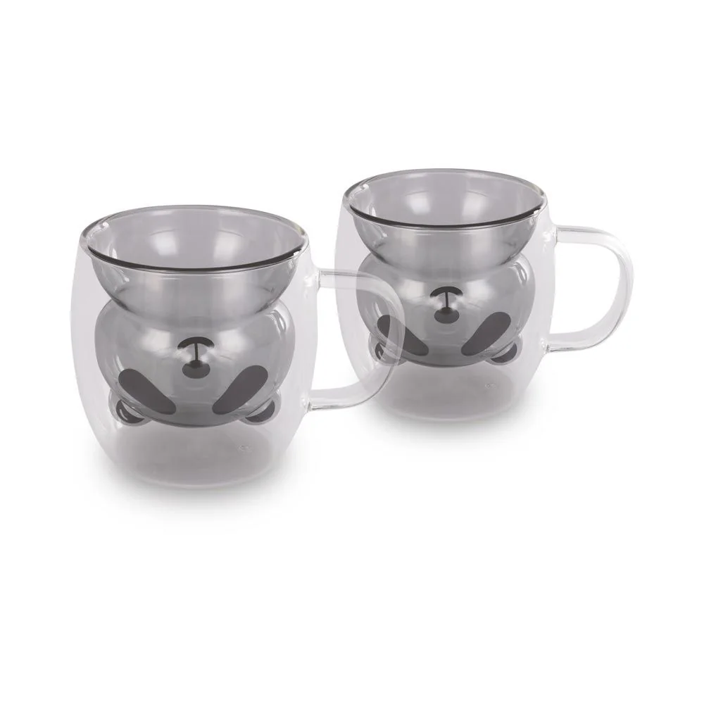 LAMART LT9126 Vaso sklenice bear 230 ml 2 ks černé