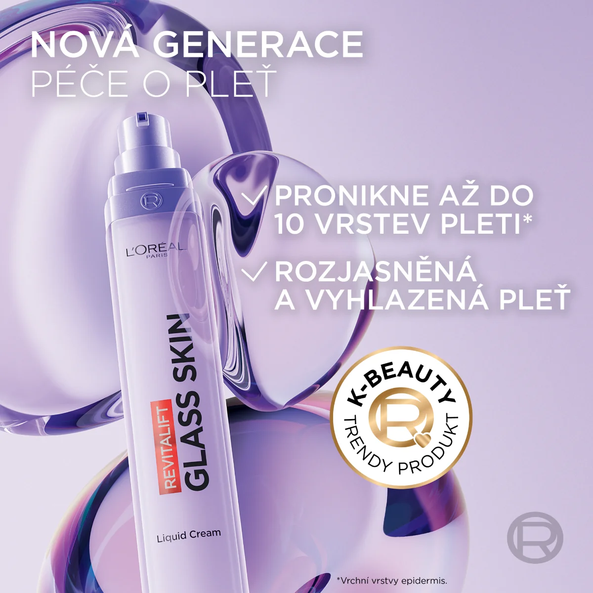 Loréal Paris Revitalift Filler Glass Skin krém na vodní bázi 50 ml