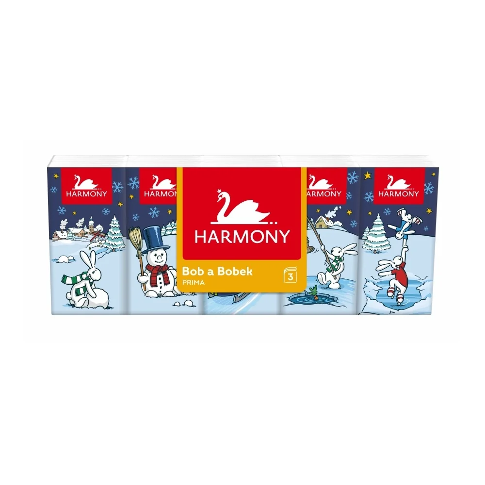 Harmony Prima Bob a Bobek papírové kapesníky 10x10 ks