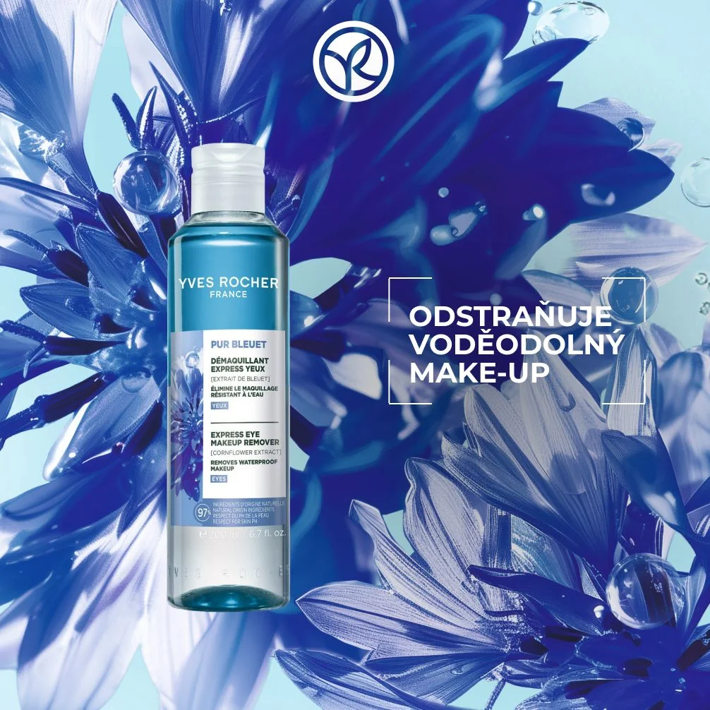 Yves Rocher Pur Bleuet Expresní odličovač na oči s chrpou 200 ml