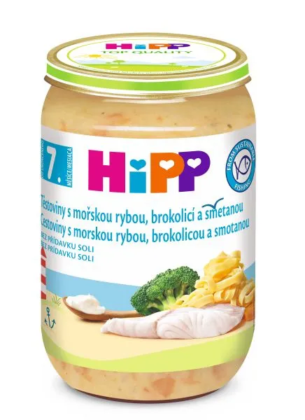 Hipp JUNIOR MENU BIO Těstoviny s mořskou rybou, brokolicí a smetanou 220 g