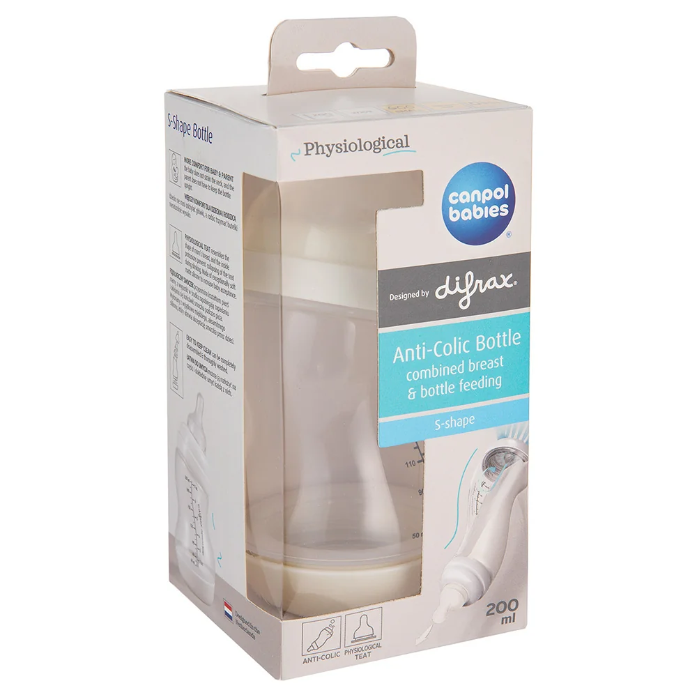 Canpol babies Anti-Colic S-Shape Lahev širokohrdlá 0m+ 200 ml