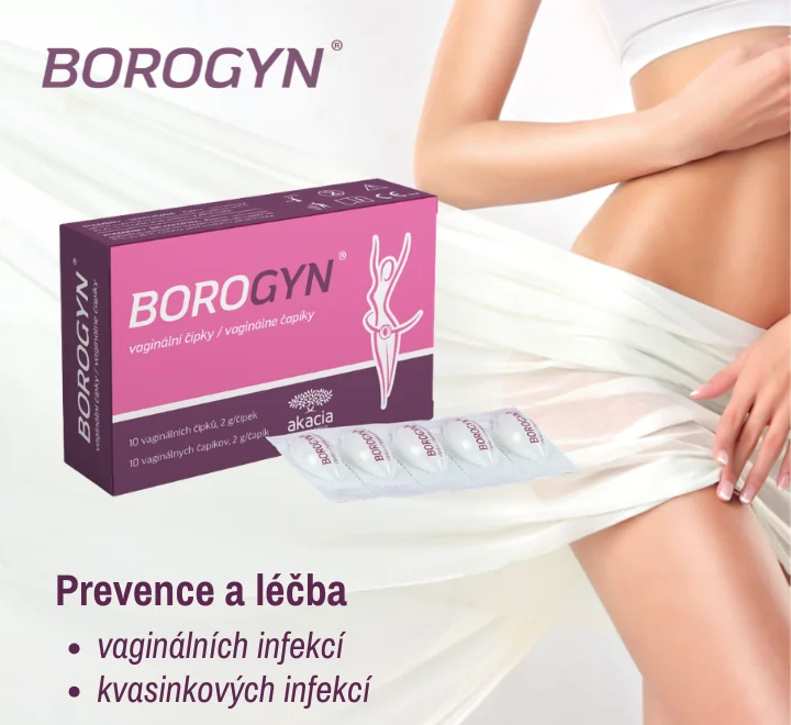 Borogyn. Prevence a léčba vaginálních a kvasinkovývh infekcí Borogyn. Prevence a léčba vaginálních a kvasinkovývh infekcí